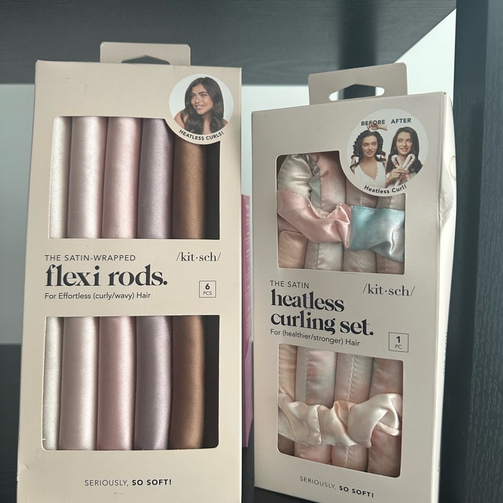 Kitsch Pink and Brown Hair Styling Set